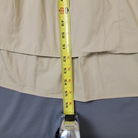 Merci Cream Ruched Mini Dress XS Open Back Ruffle Sleeve Romantic - Picture 7 of 9